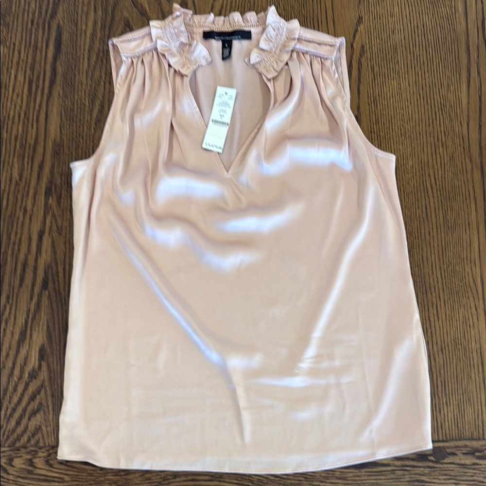 WHBM Rose Smoke Sleeveless Top
